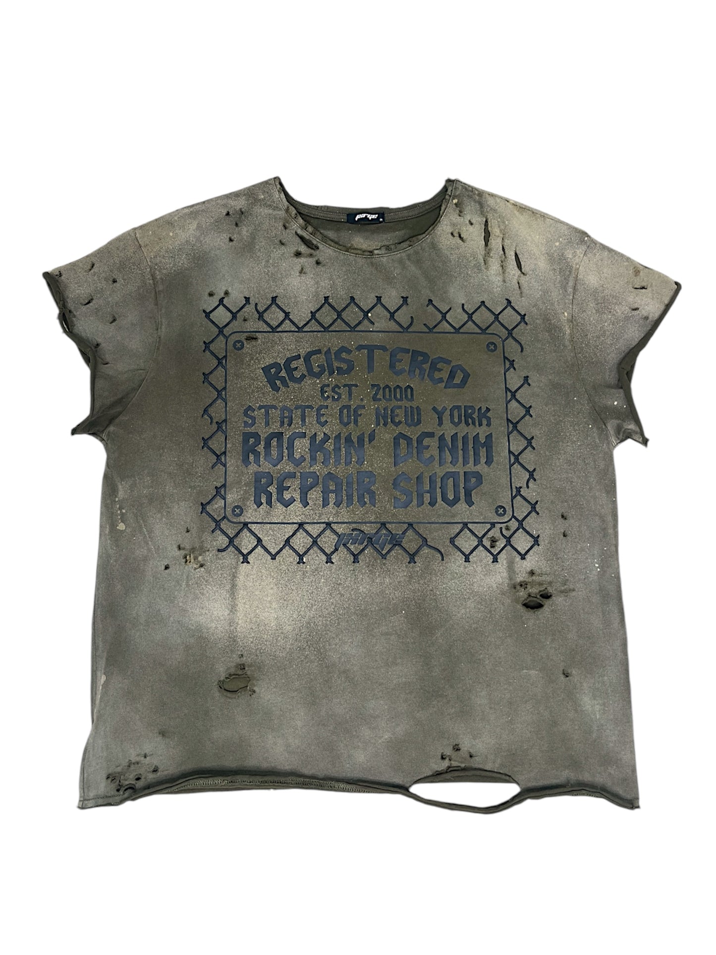 BodyShop Cutoff Tee in Olive Green
