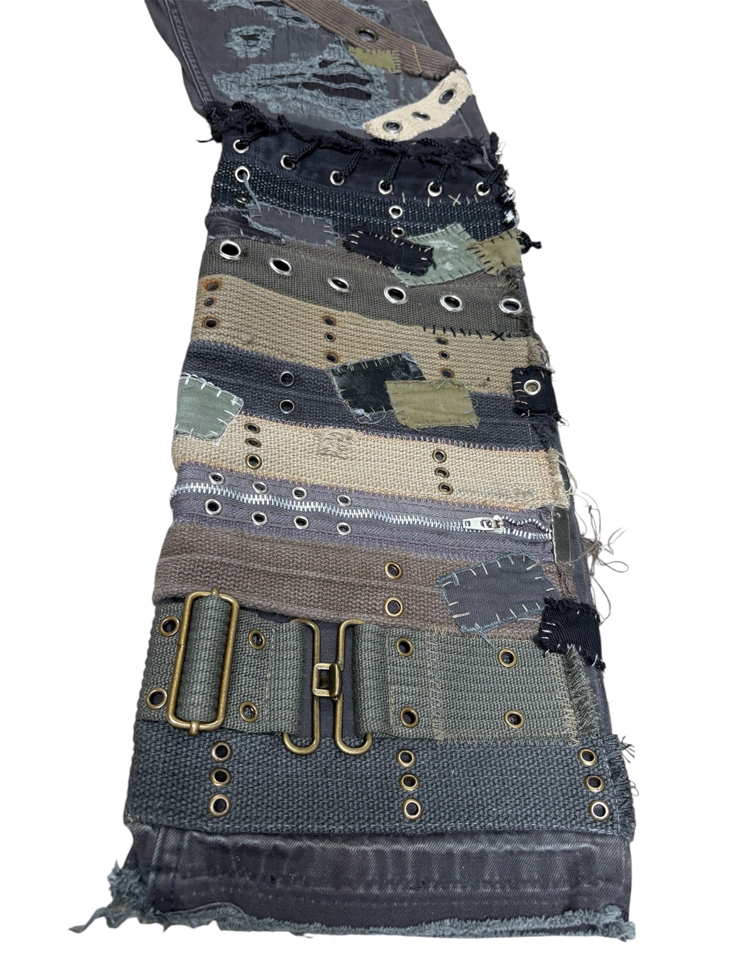 Eyelet Patchwork Denim- 34