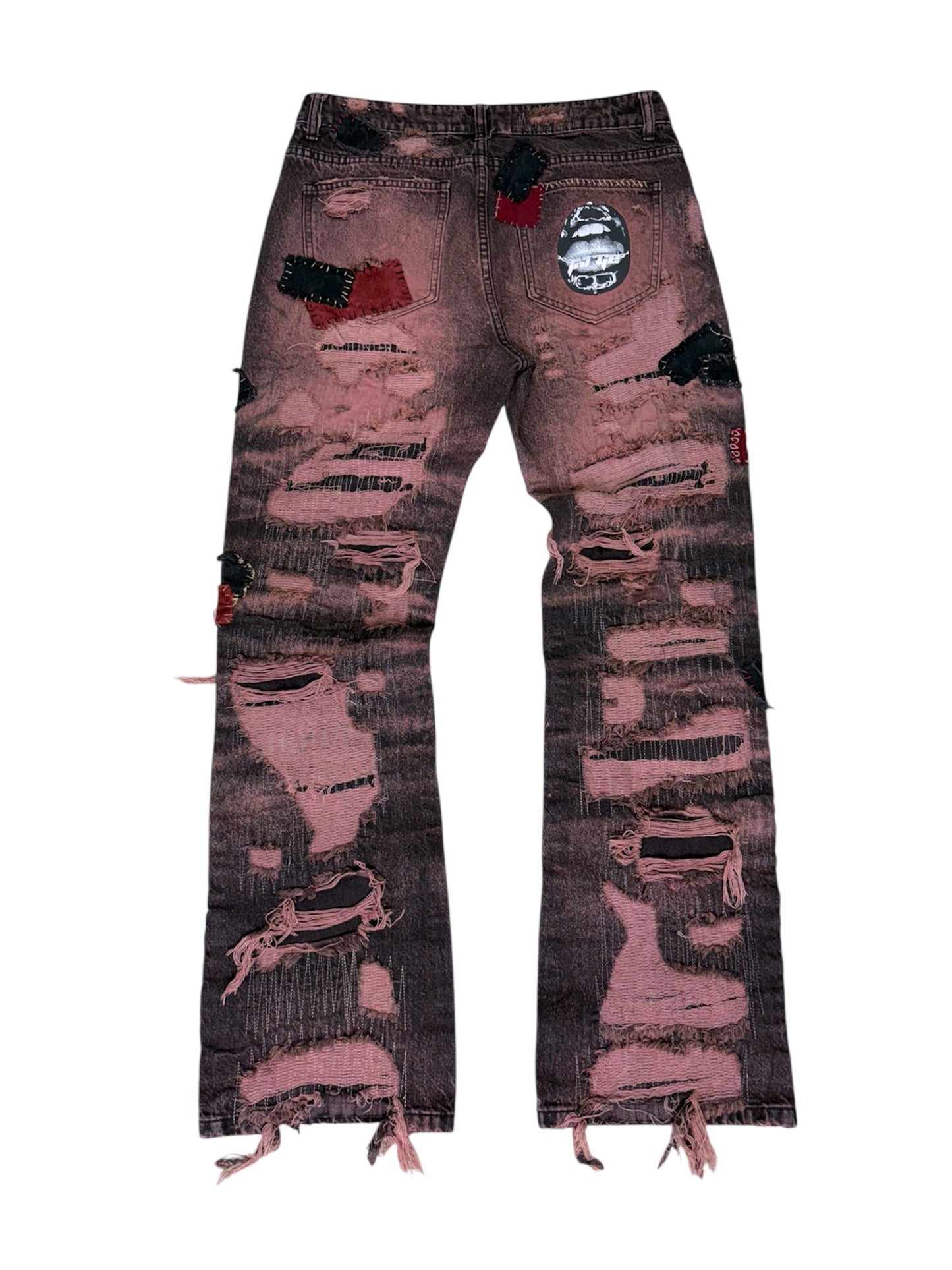 Moto Overdye Patchwork Denim- 32