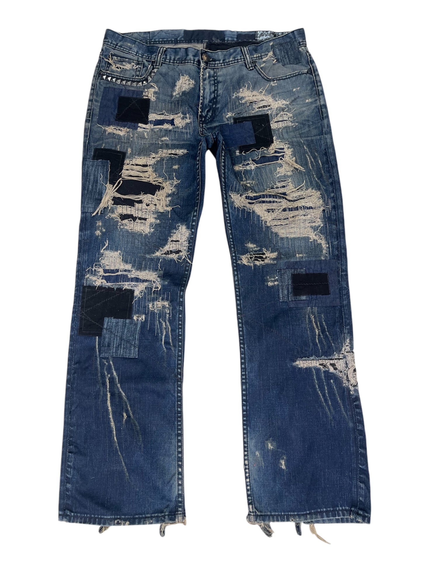 Patchwork Repair Denim- 38