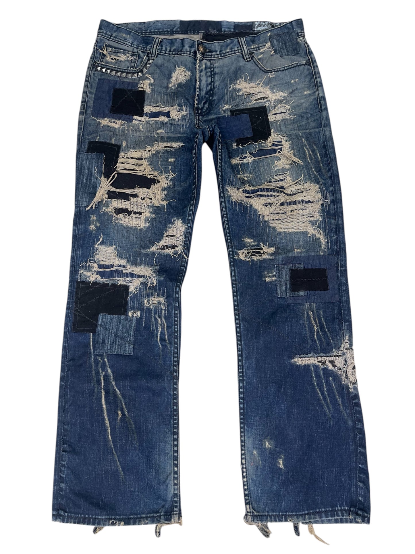 Patchwork Repair Denim- 38