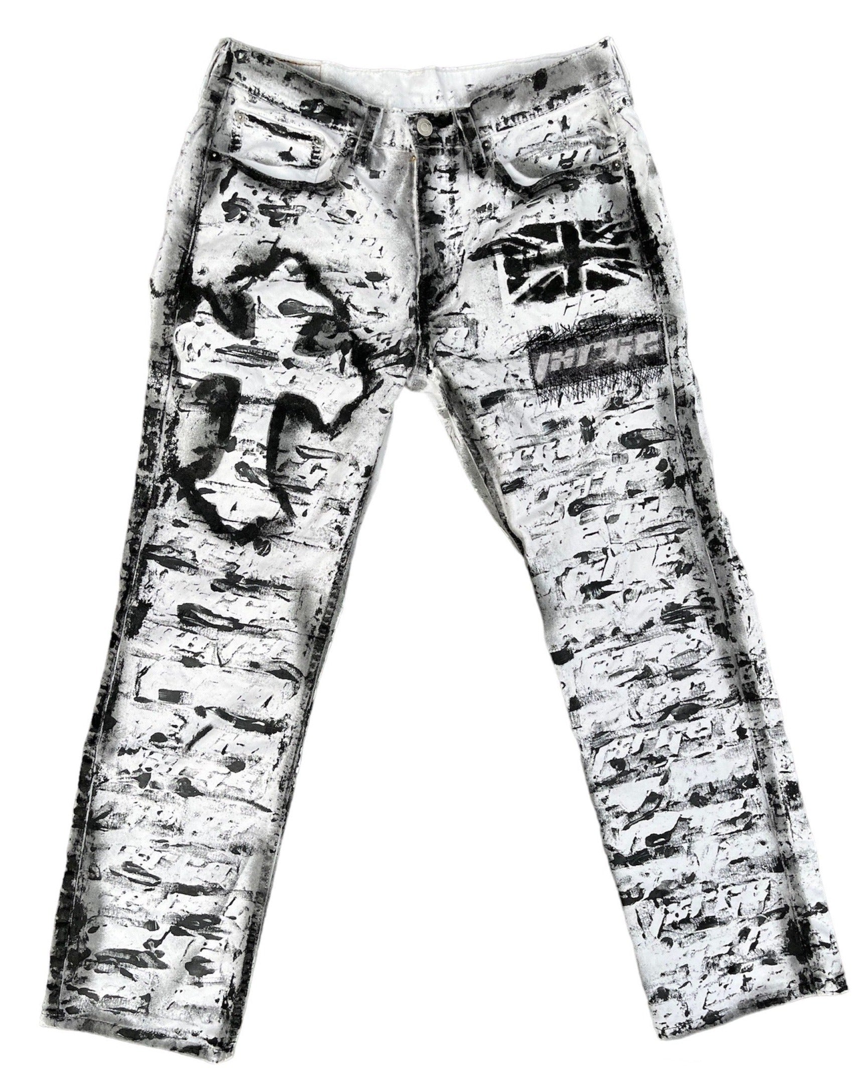Monogram Painted Jeans-32 – Jxrge