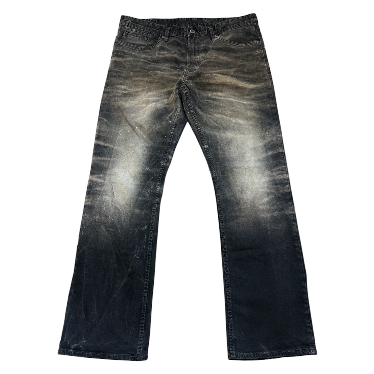 Hand Faded Straight Leg Denim- 36