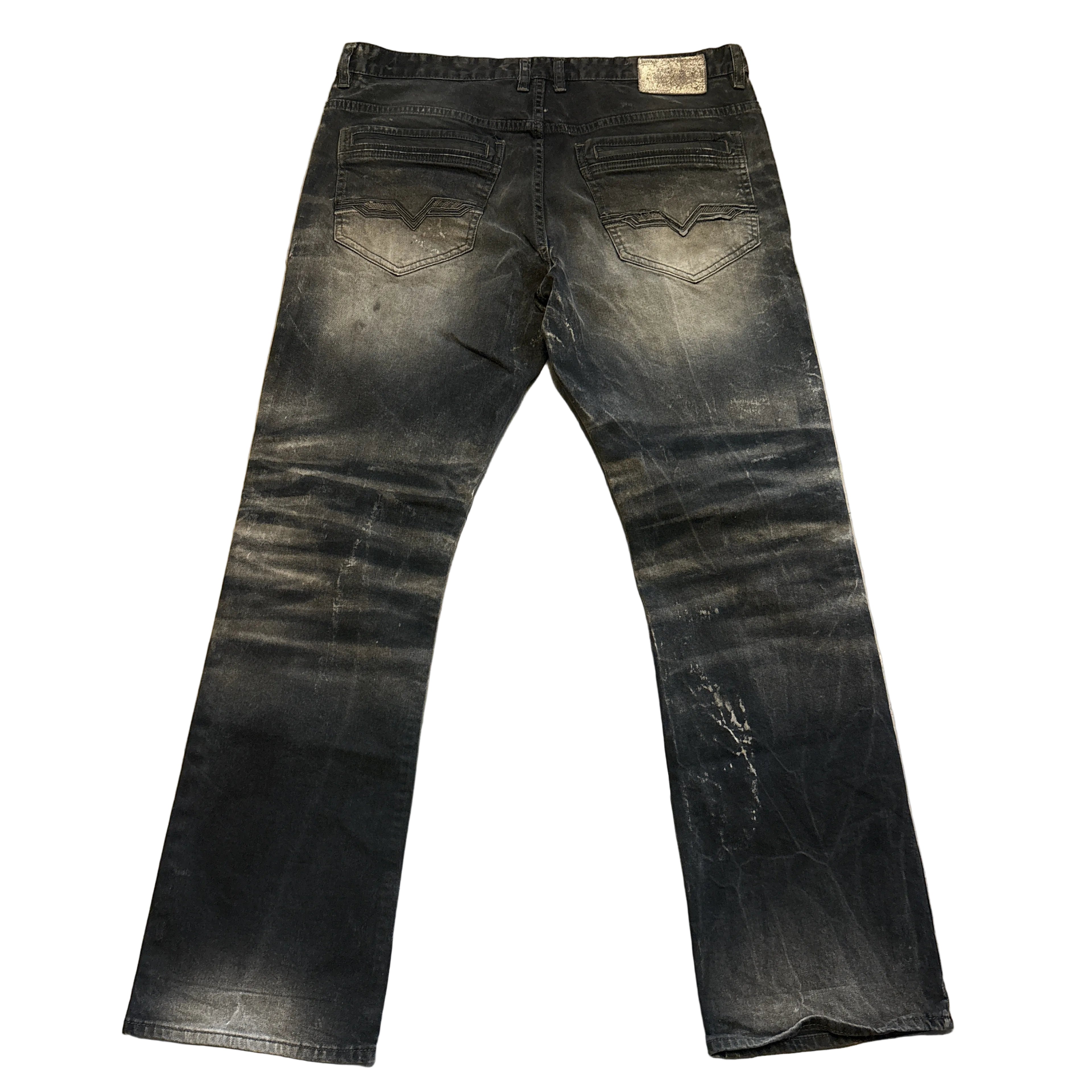Hand Faded Straight Leg Denim- 36