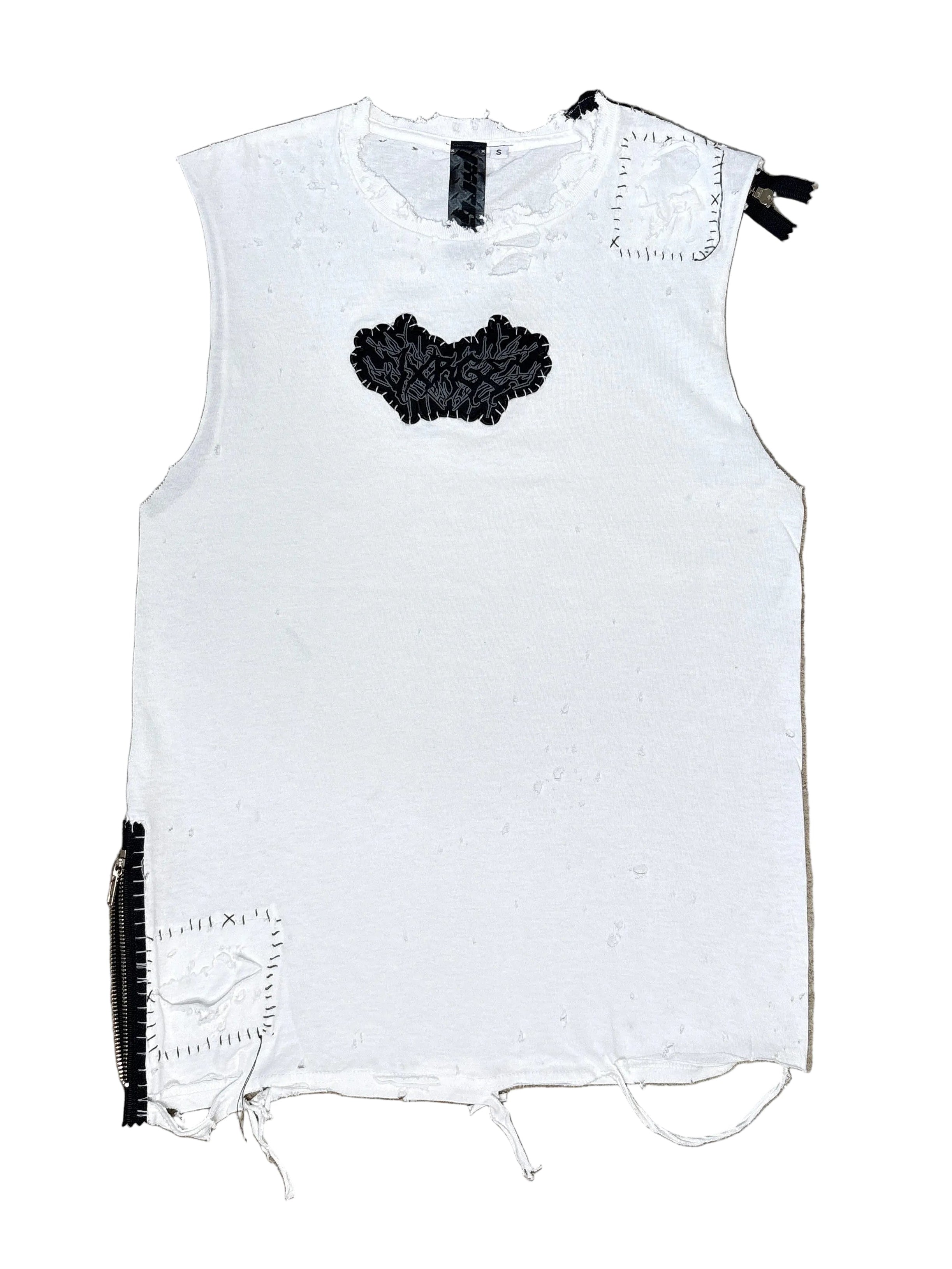 Zipper Distressed Tank