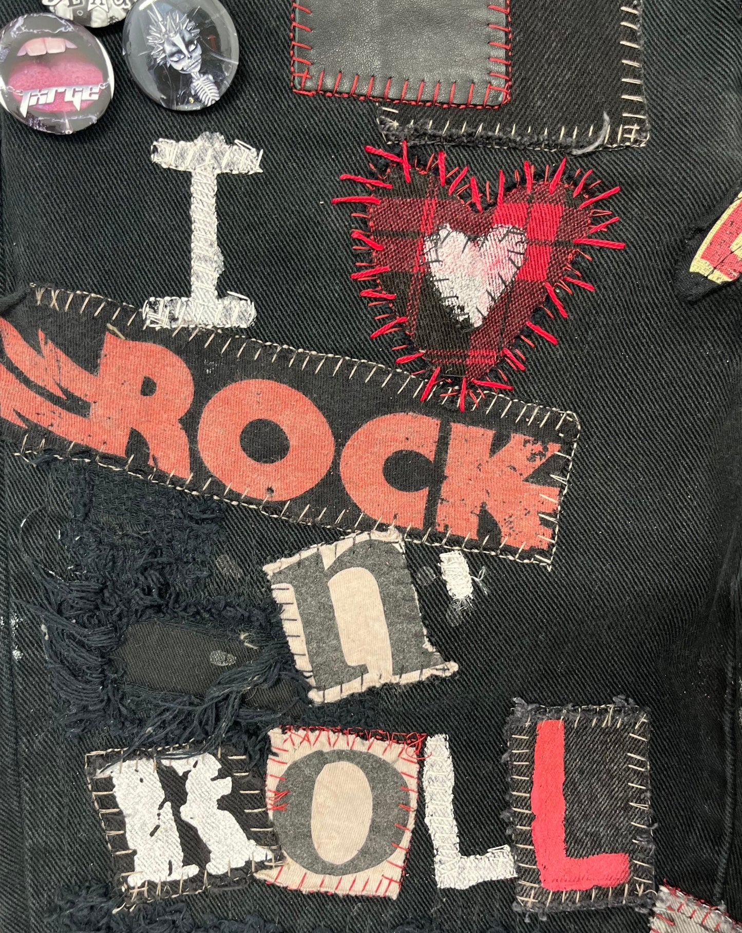 Rock N' Roll Patchwork Flares