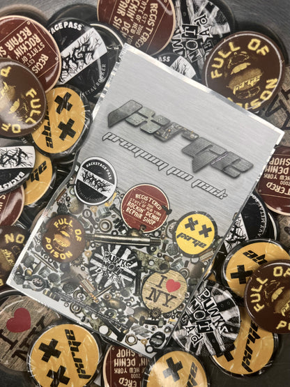 Metal Button Pin Pack