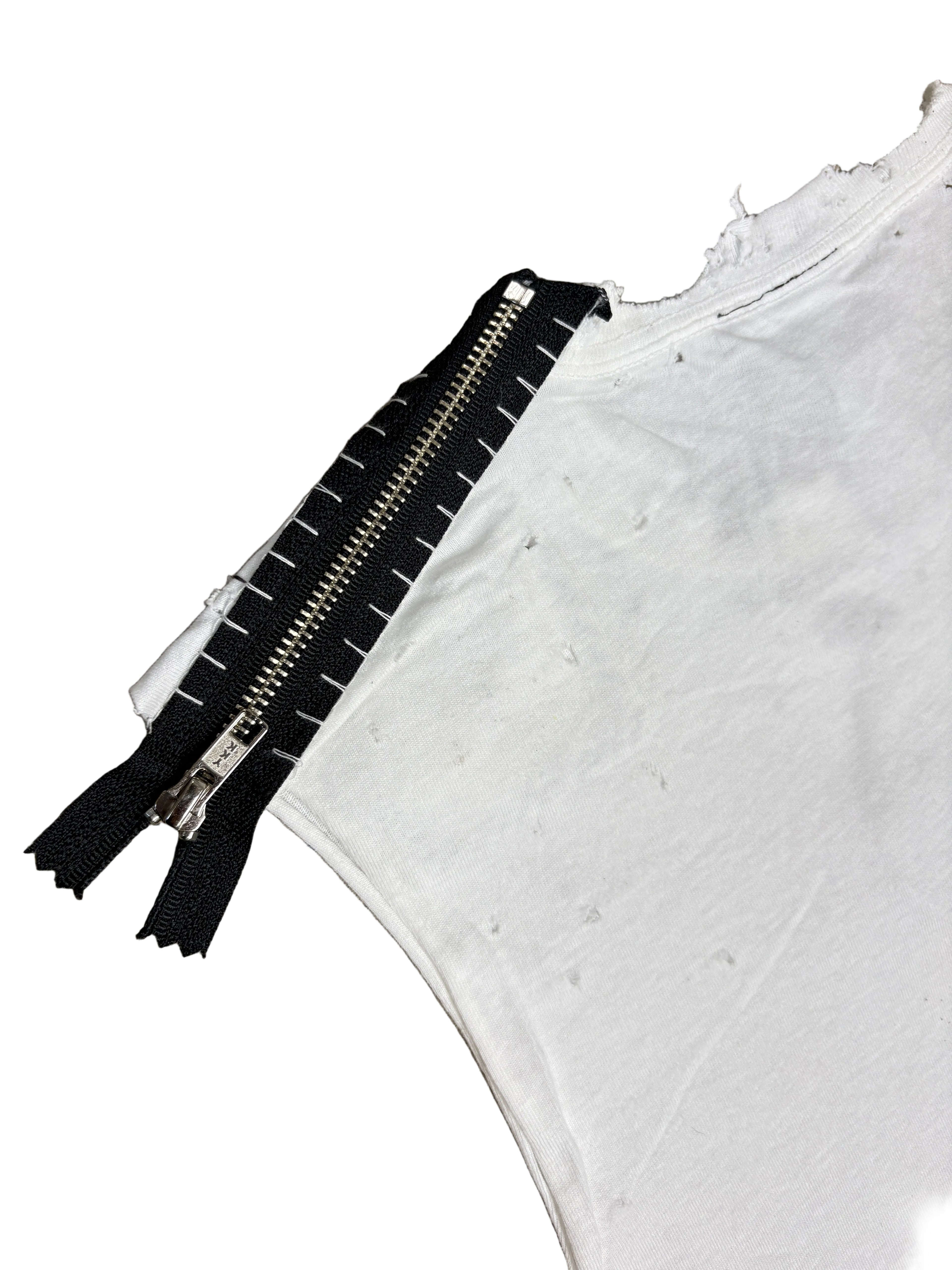 Zipper Distressed Tank