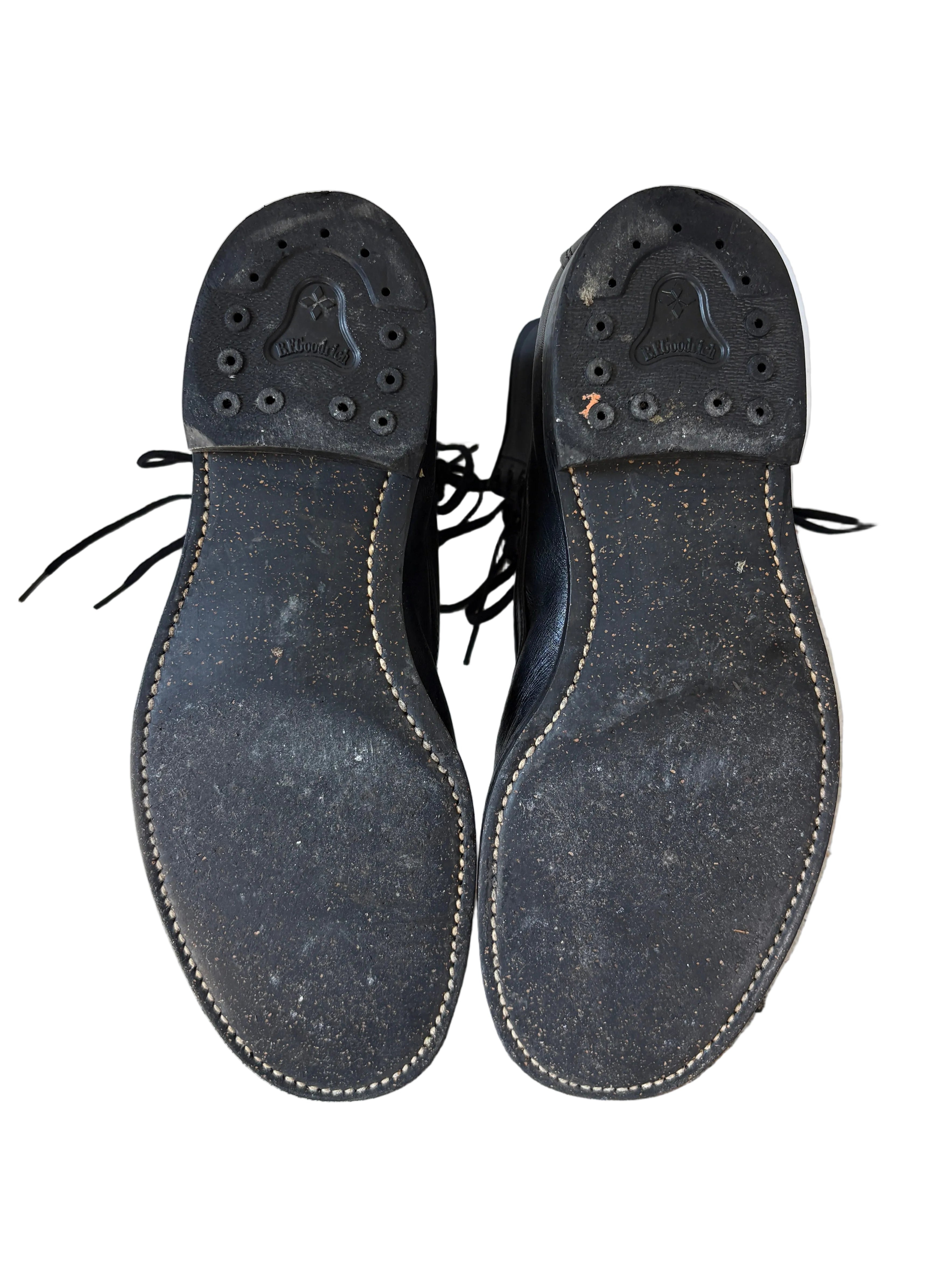 Double Lace Zip-up Combat Boots- 8.5