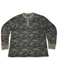 Camo Whipstitch Repair Henley- L