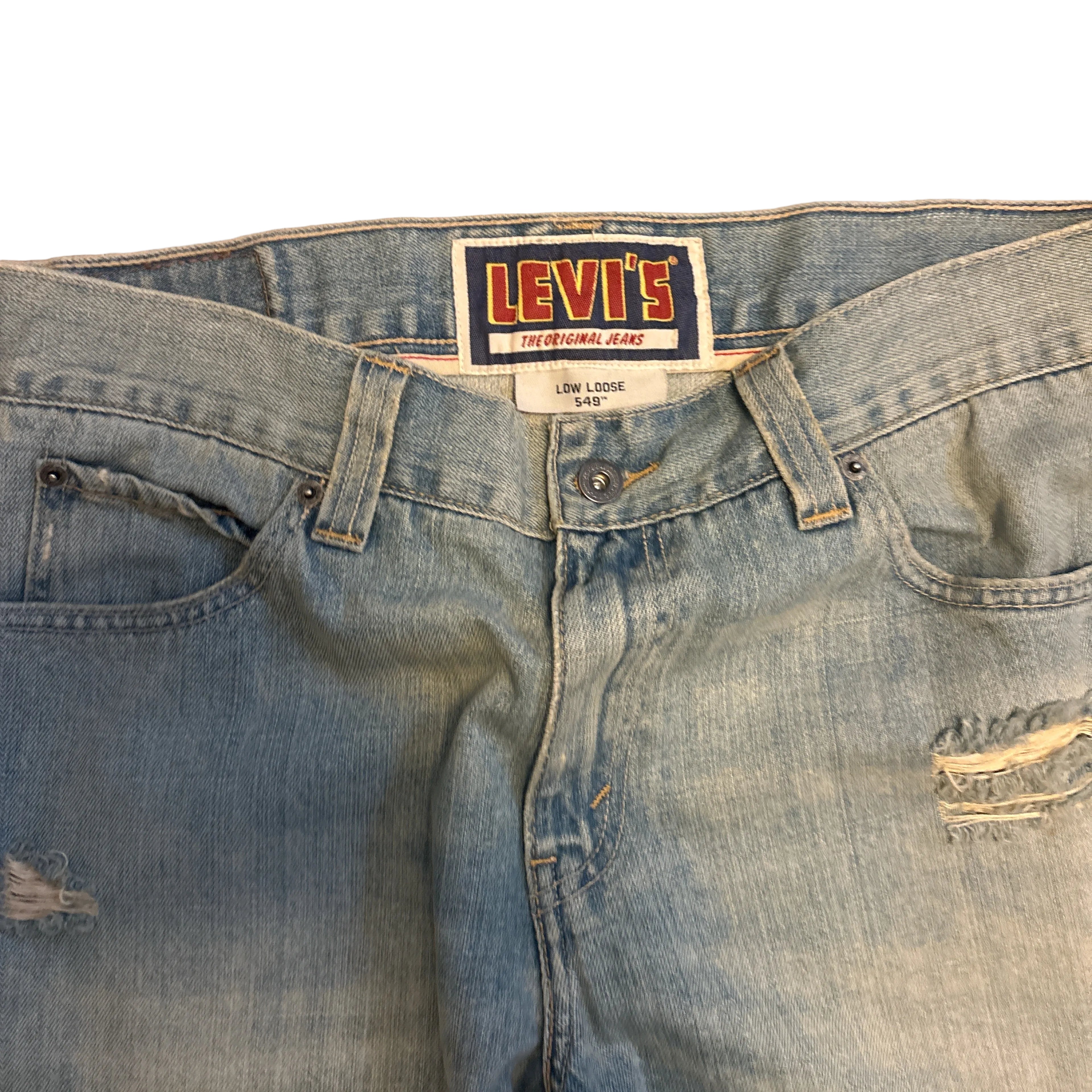 Levis Low Loose Distressed Denim- 34