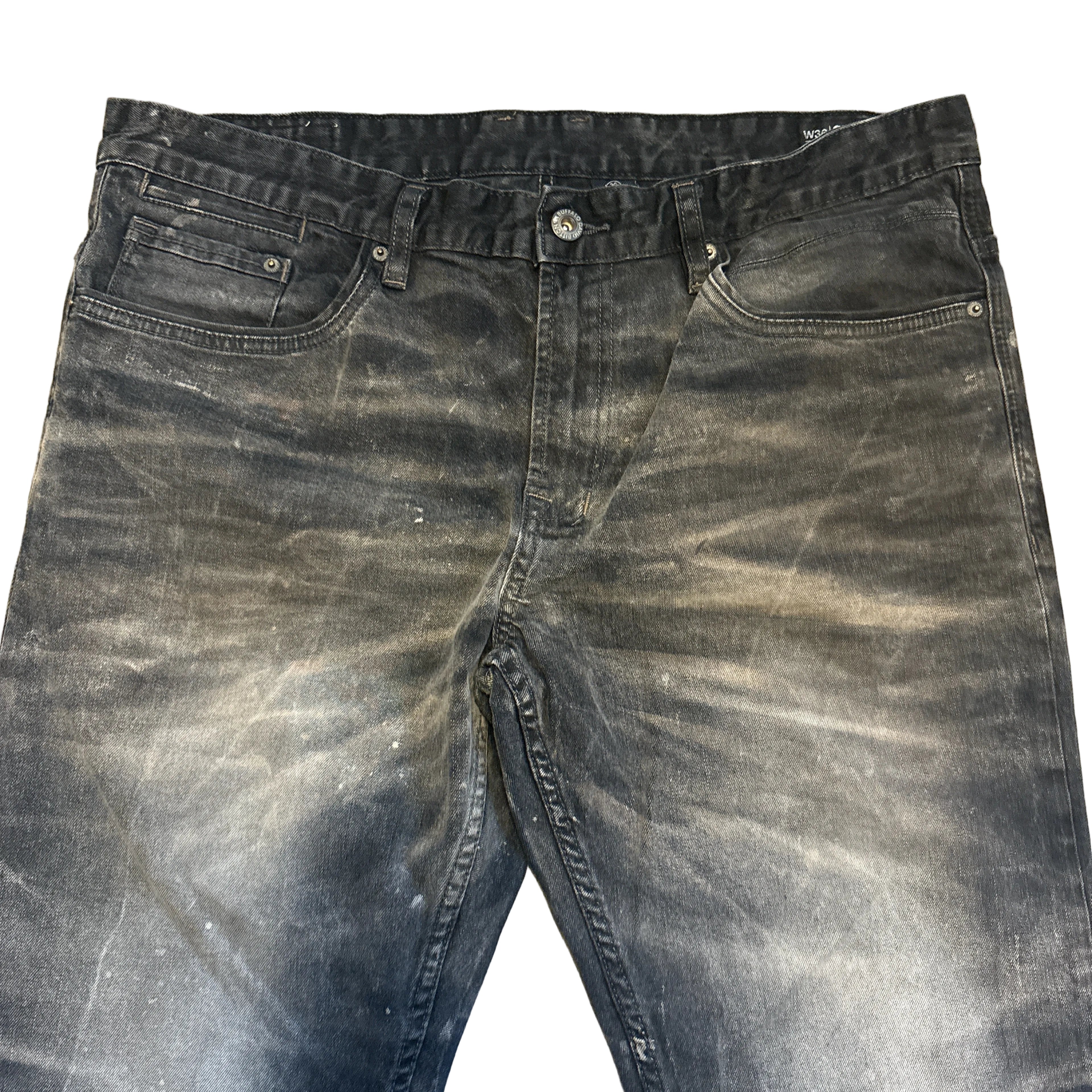 Hand Faded Straight Leg Denim- 36