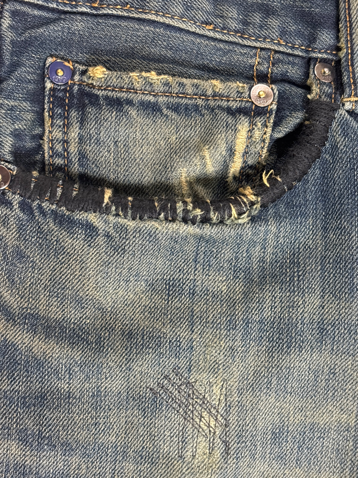 Fringe Straight Denim- 34