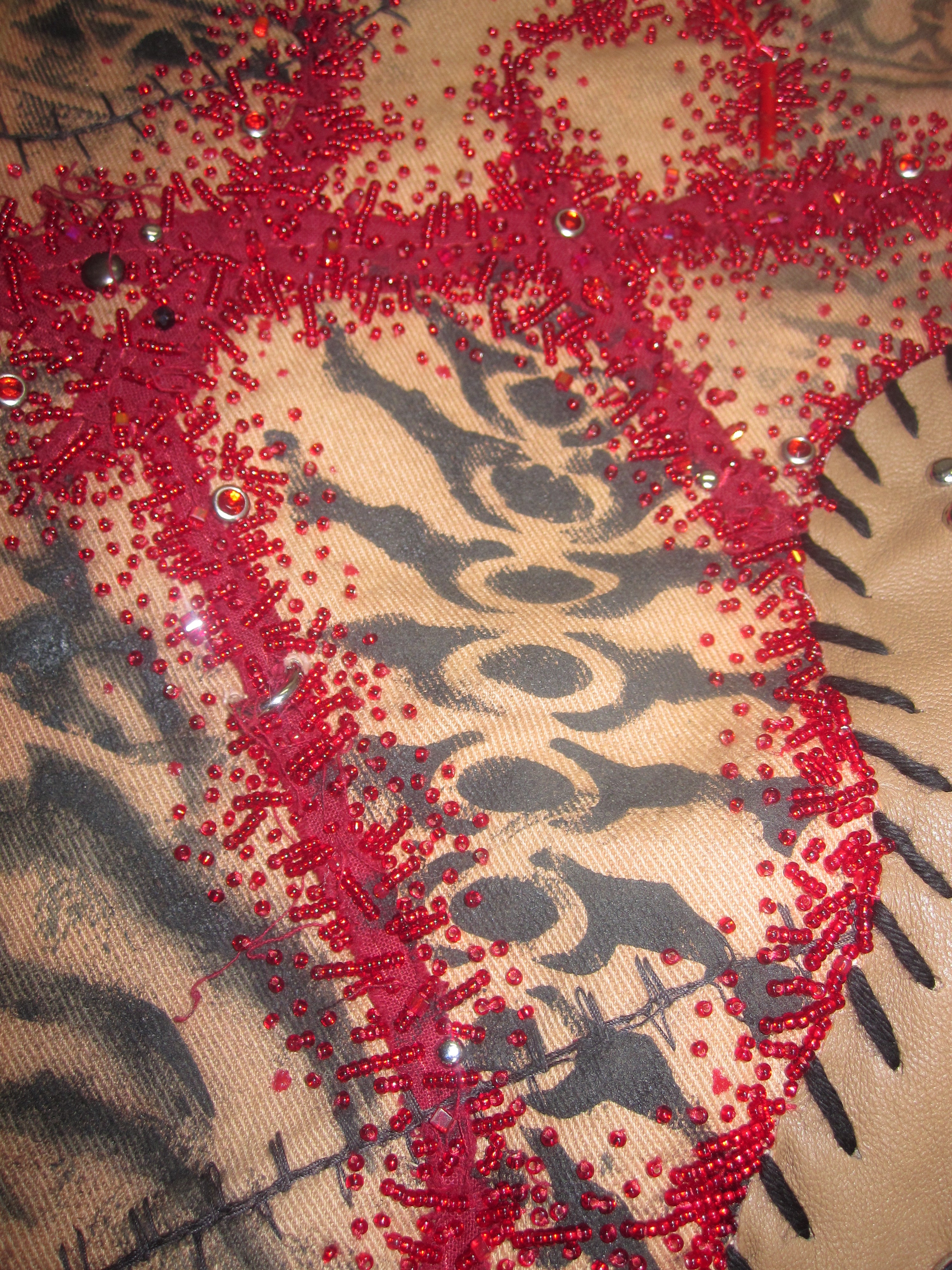 Body Modification Beaded Denim- 31