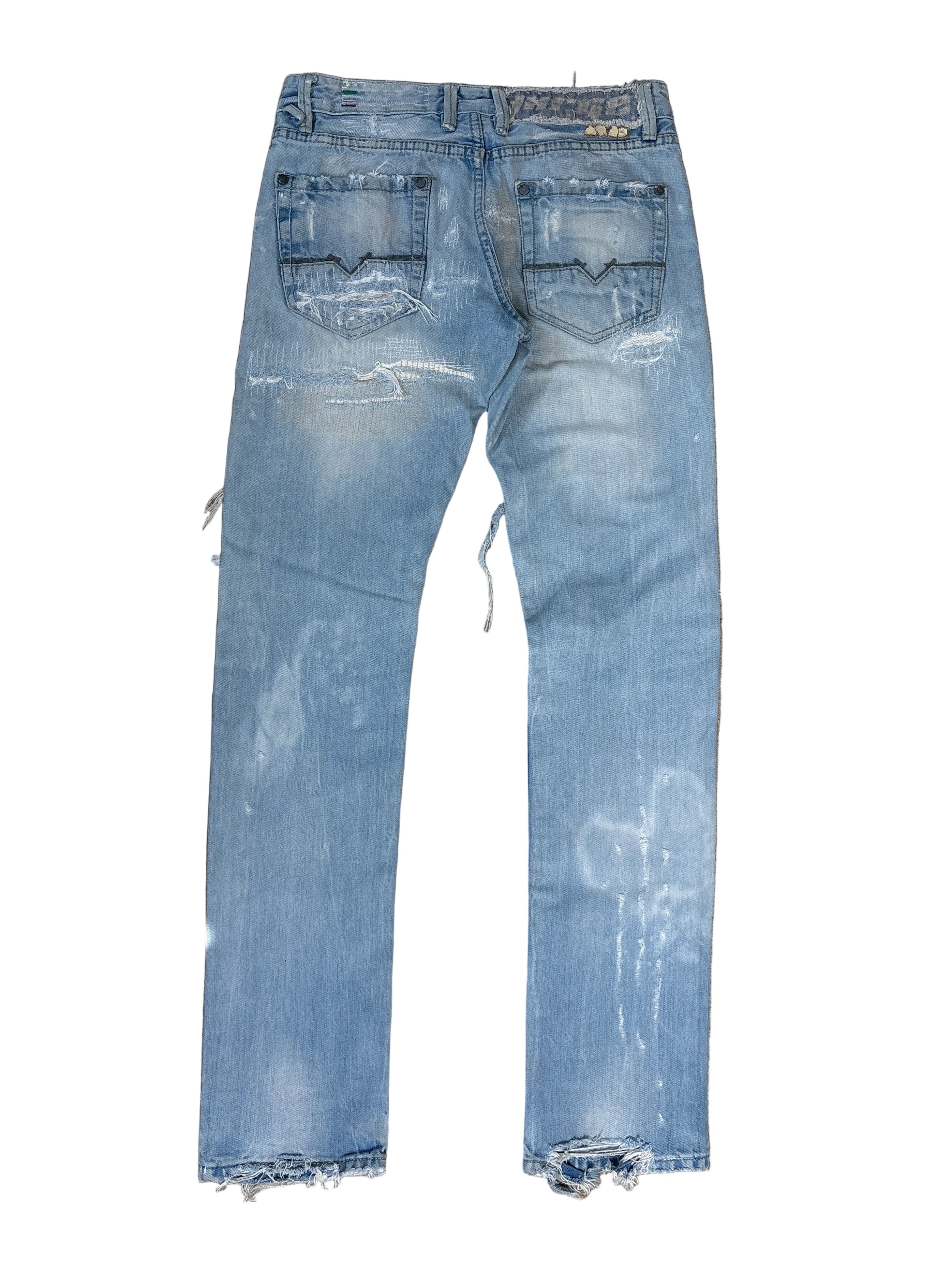 Pierced Repair Skinny Denim- 28