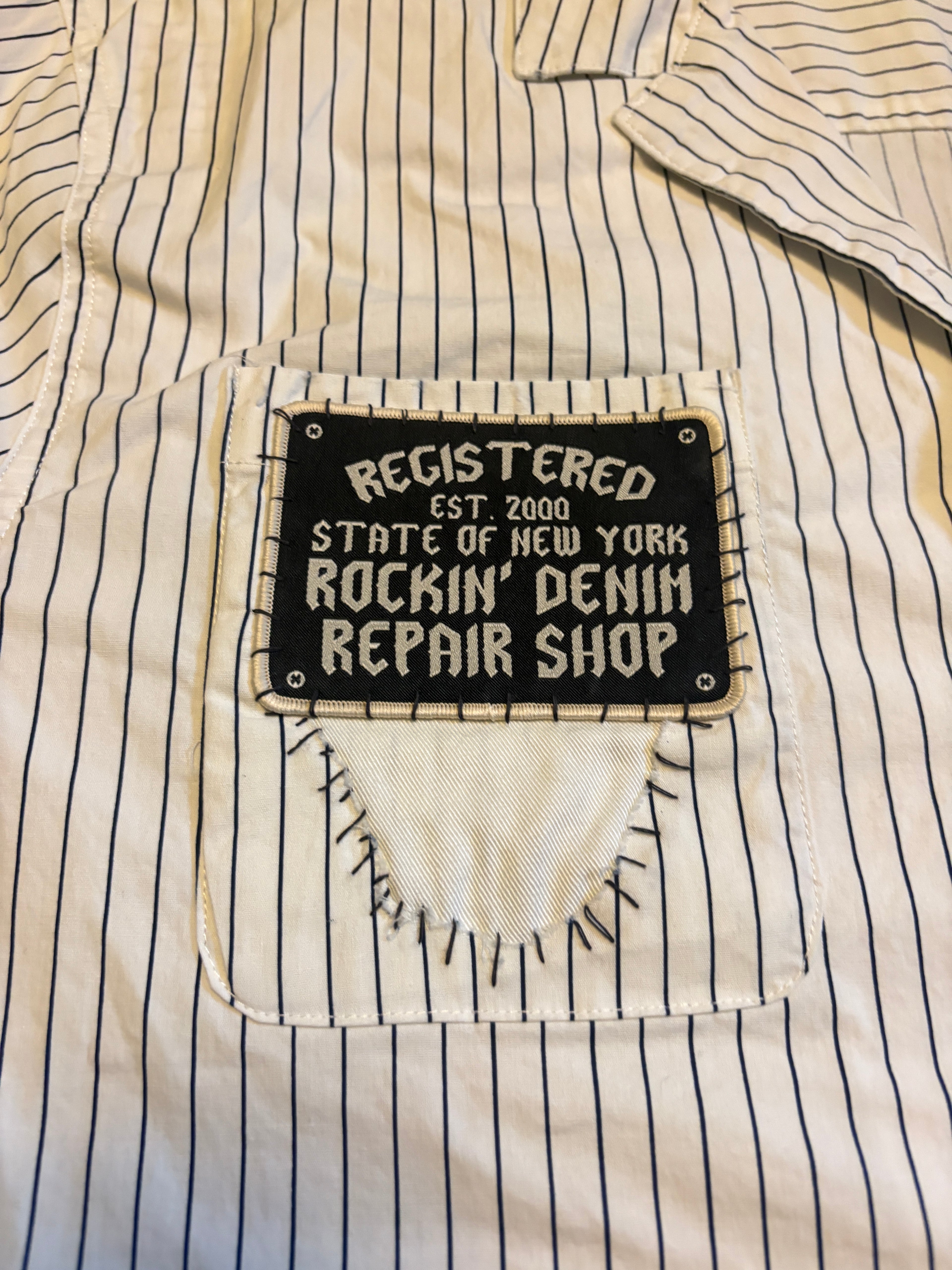 Mechanic Patchwork Button Down- XL