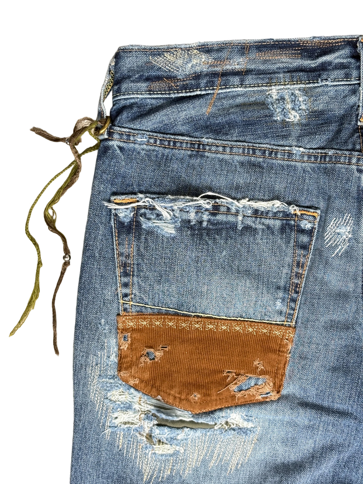 Filigree Patchwork Bootcut Denim- 32