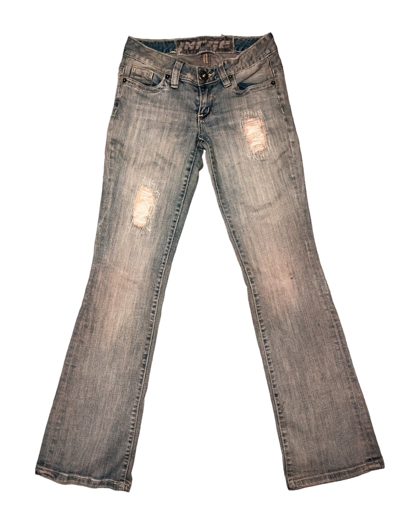 Dirty Dye Low Rise Flares- XS