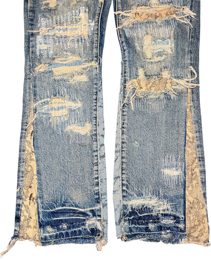 Flared Repair Jeans- 32