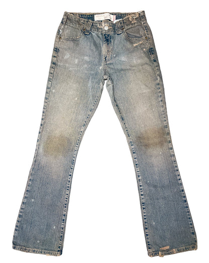 Dirty Dye Low Rise Flares- S