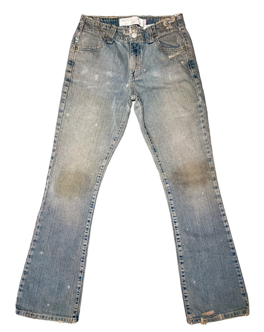 Dirty Dye Low Rise Flares- S