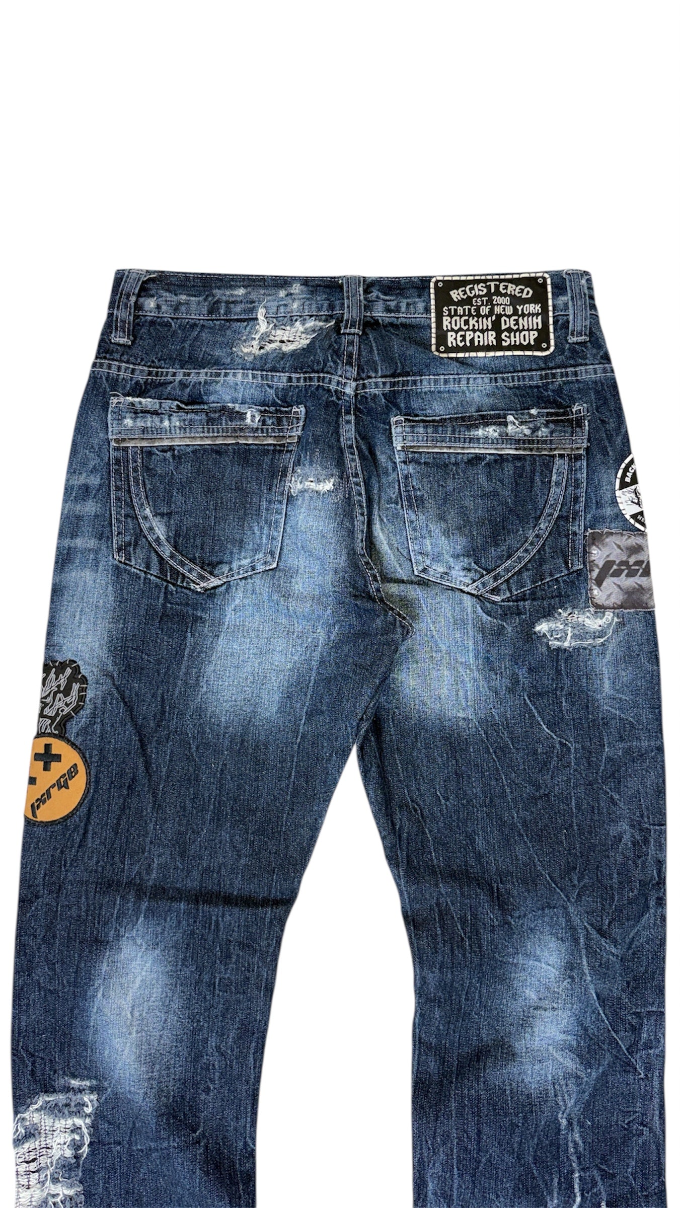 Graphic Patchwork Denim- 32