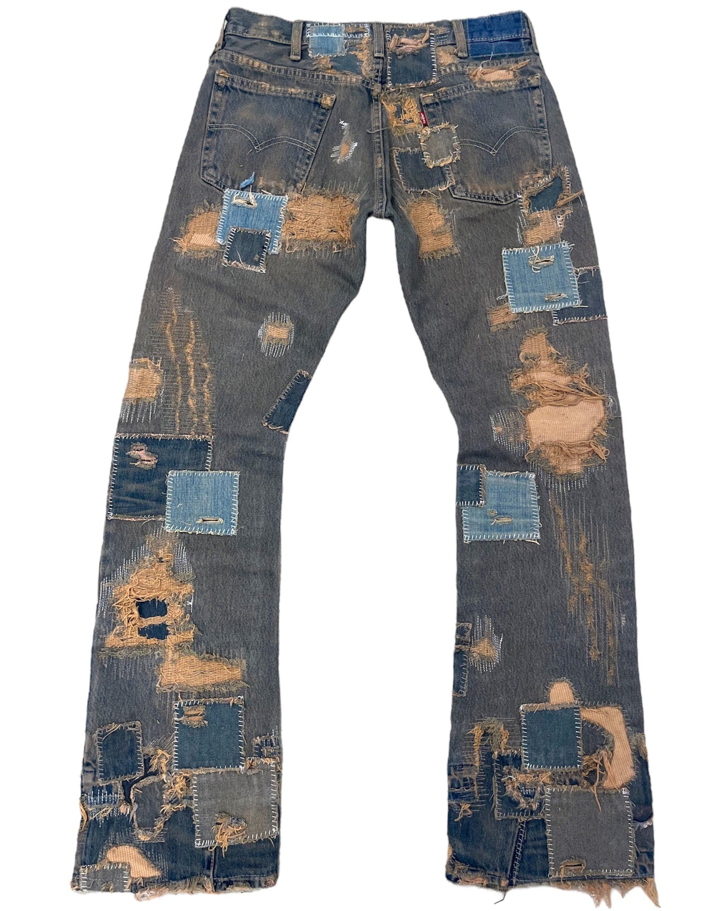 Aged Rustic Repair Jeans- 34