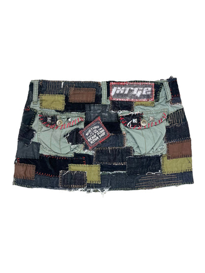 Patchwork Overload Mini Skirt- S