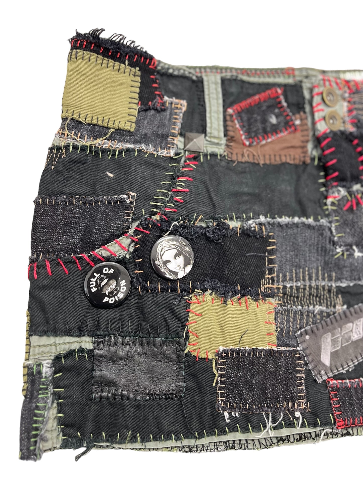 Patchwork Overload Mini Skirt- S