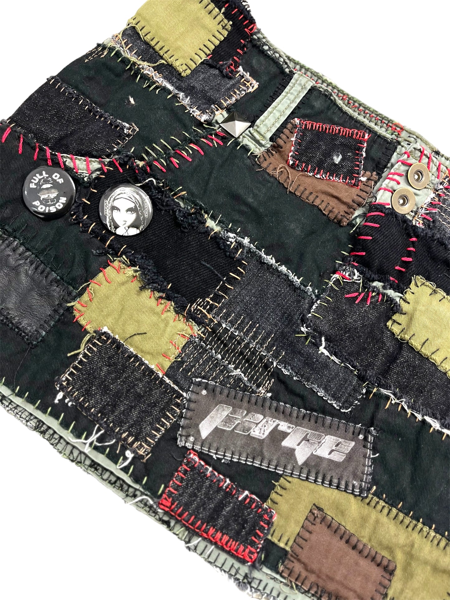 Patchwork Overload Mini Skirt- S