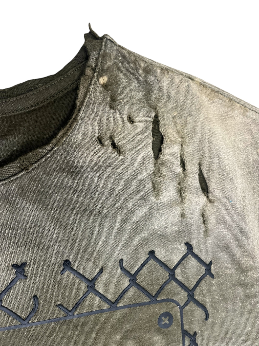 BodyShop Cutoff Tee in Olive Green