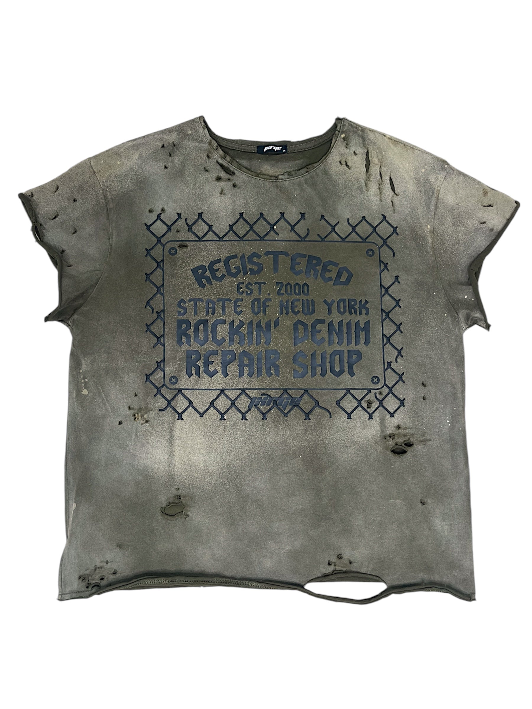 BodyShop Cutoff Tee in Olive Green