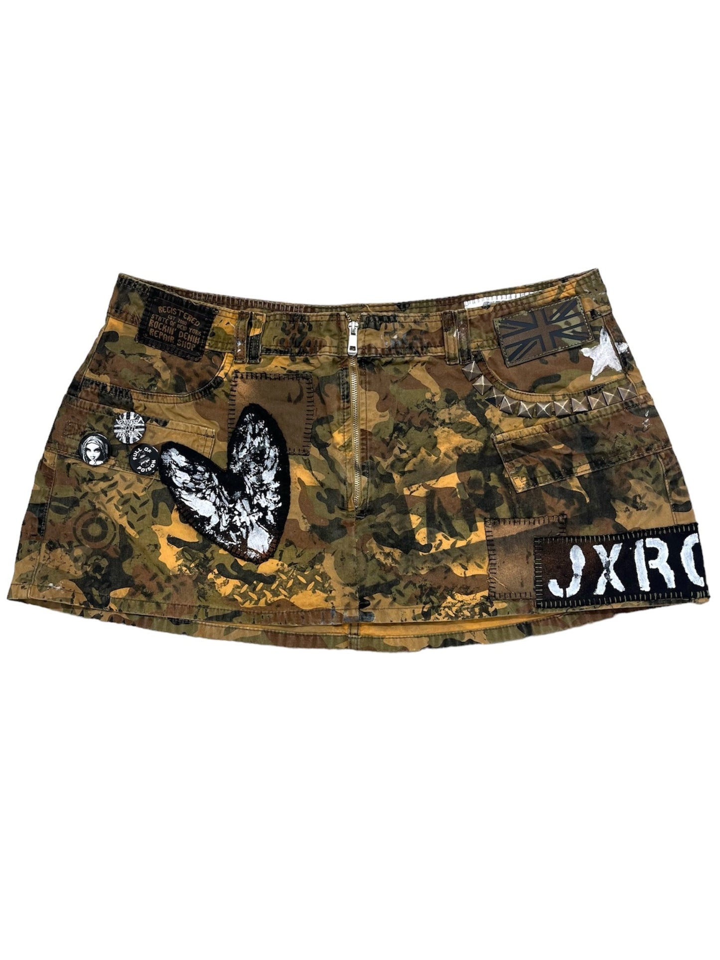 Army Painted Mini Skirt- XL