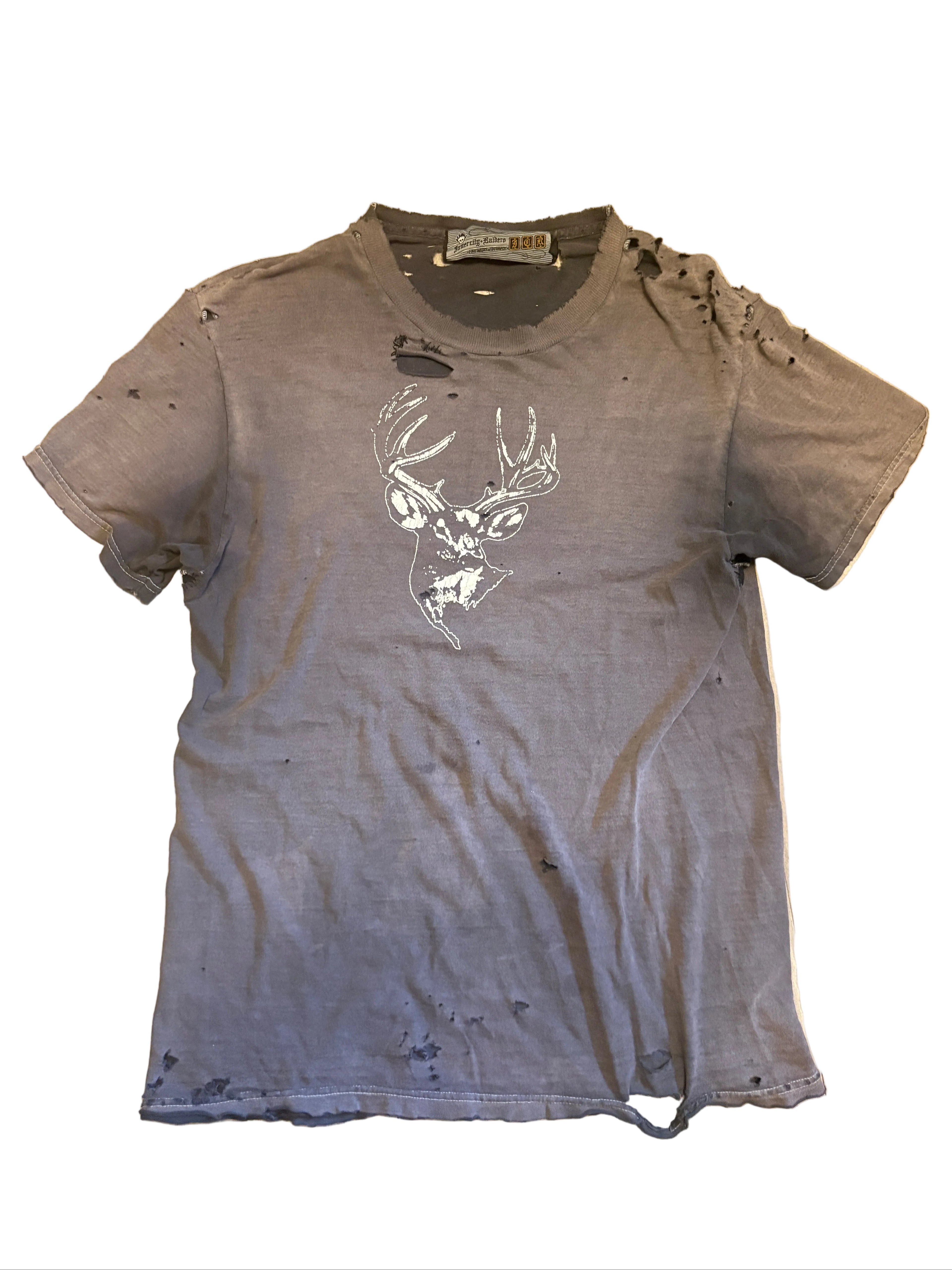 Decaying Deer Print Tee- S