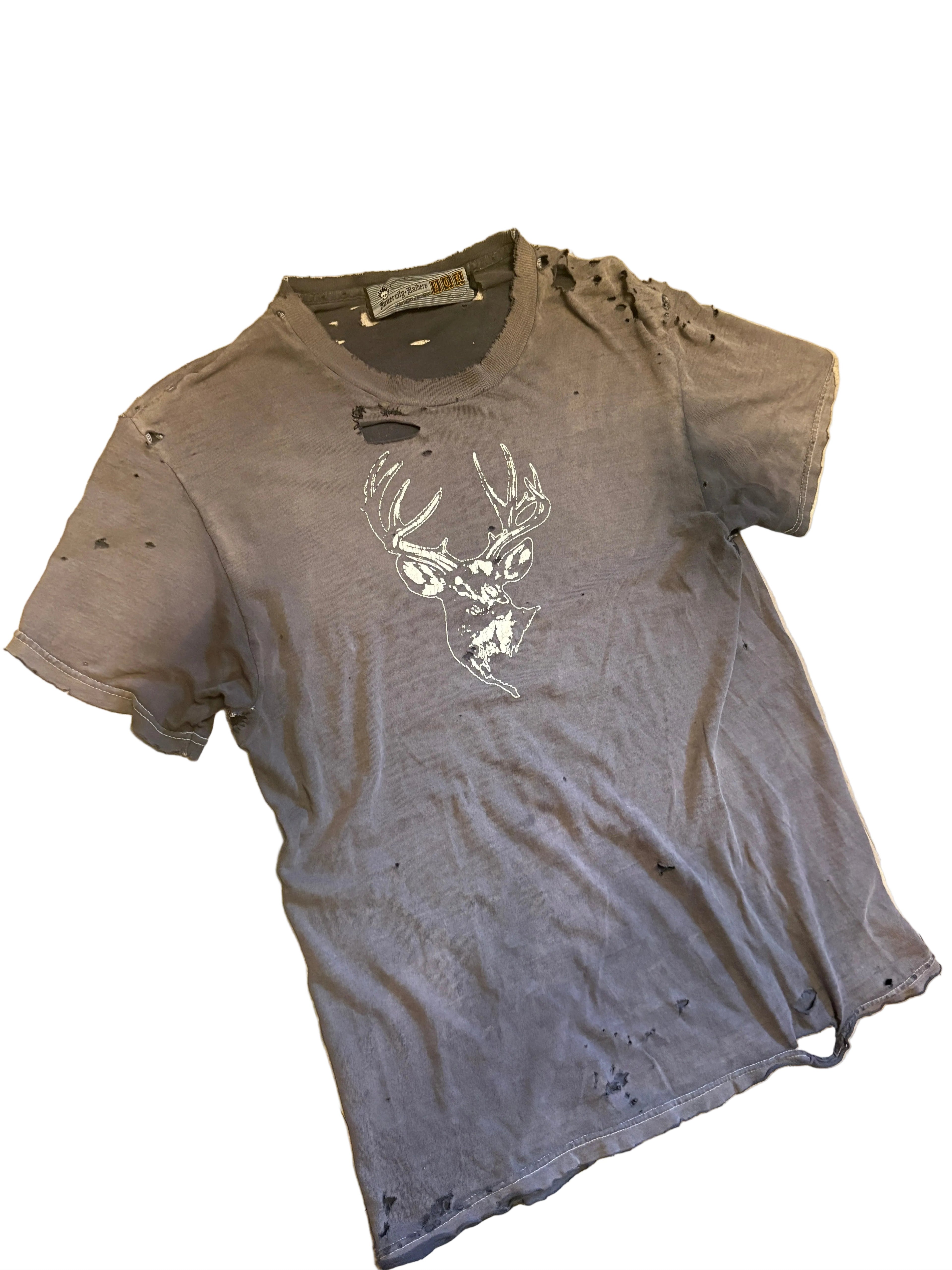 Decaying Deer Print Tee- S