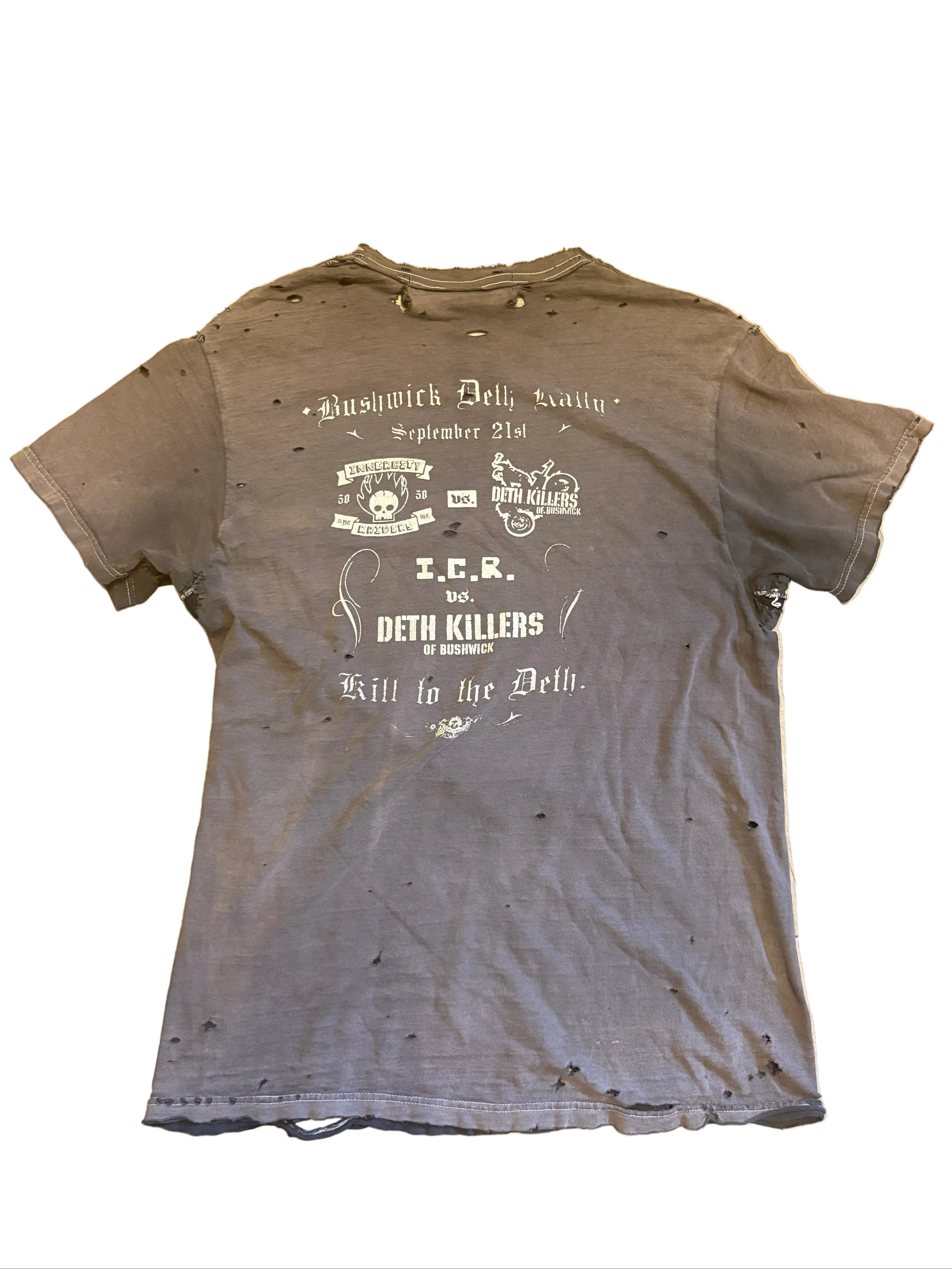 Decaying Deer Print Tee- S
