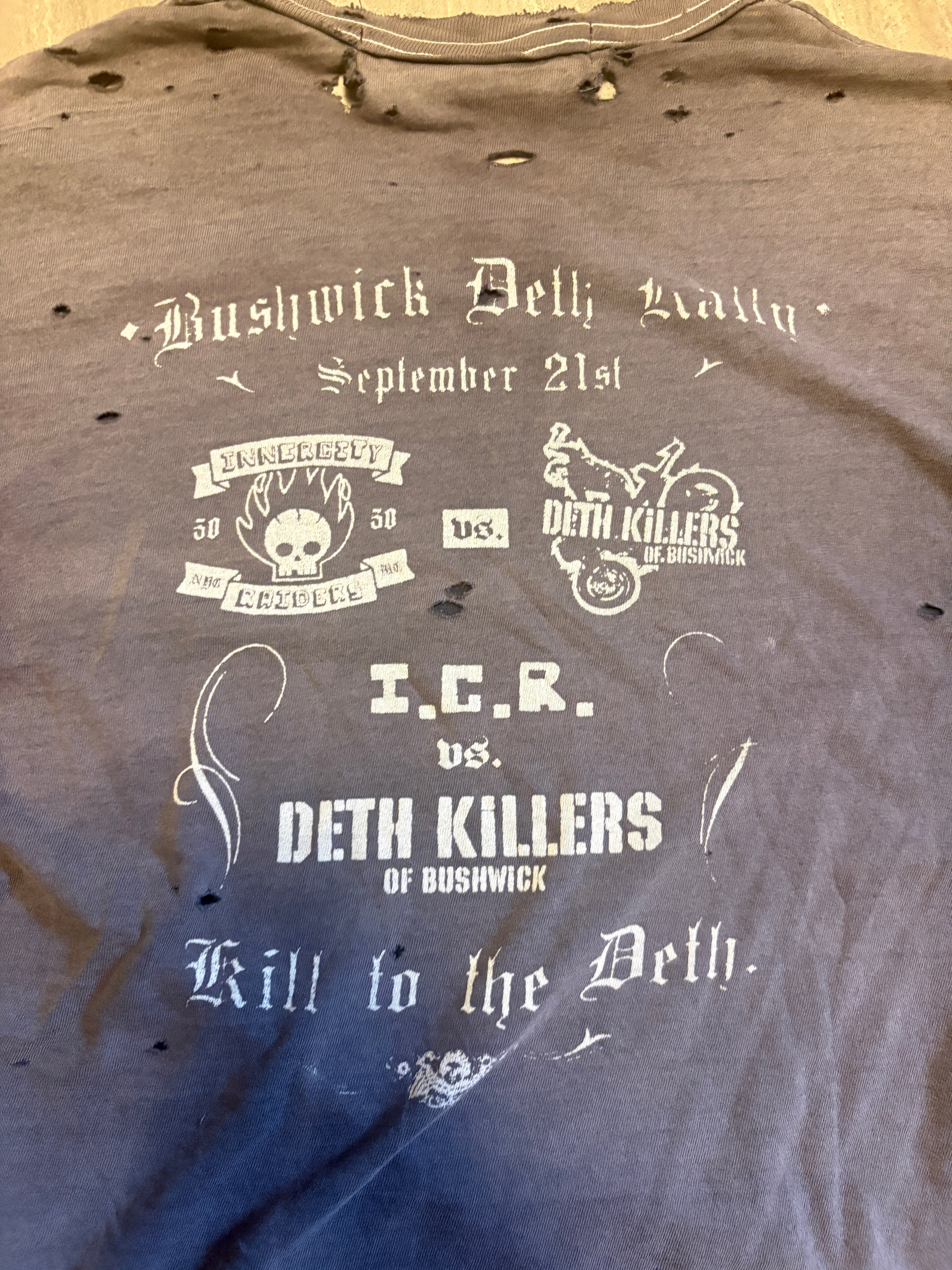Decaying Deer Print Tee- S