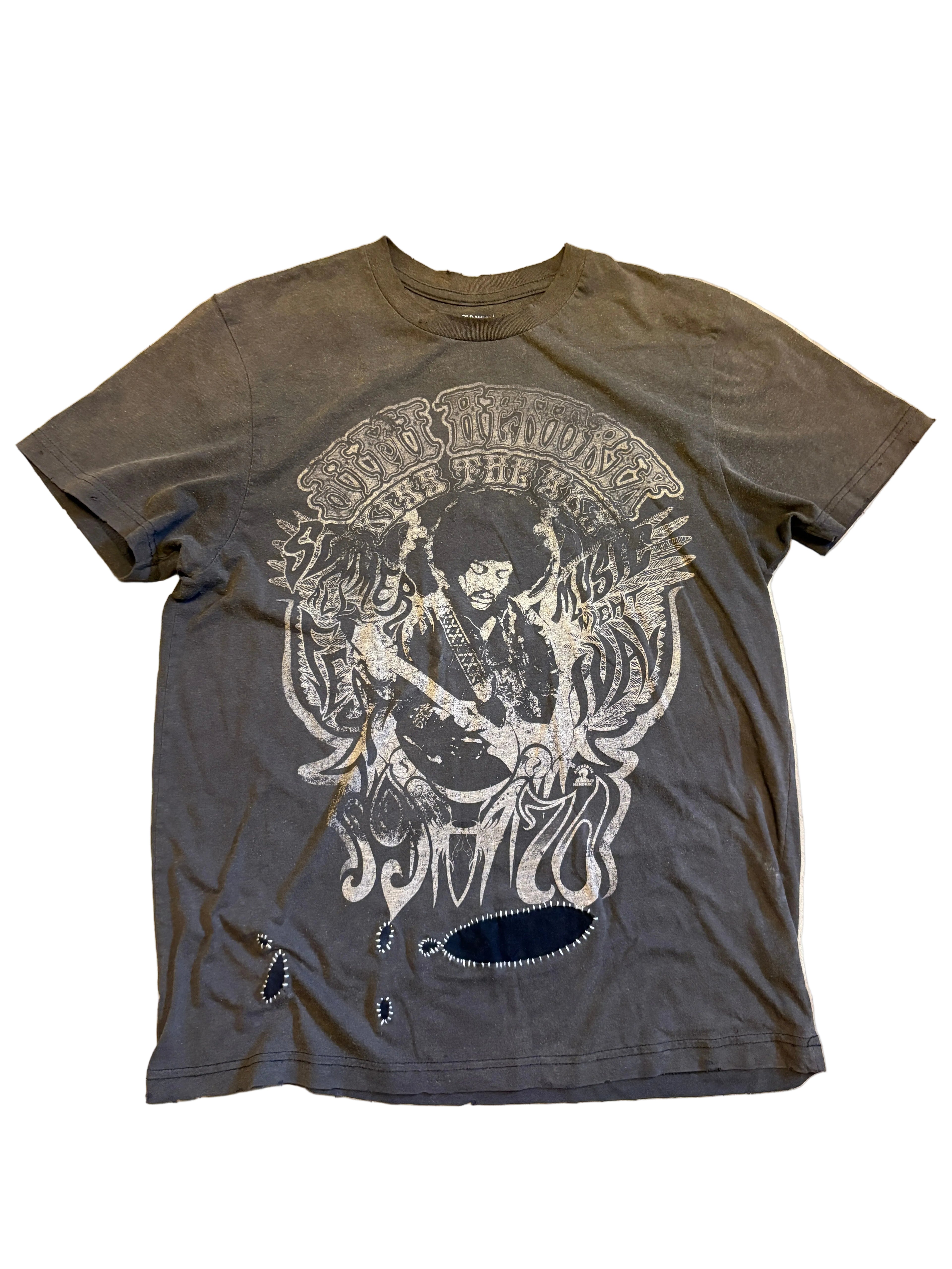 Jimi Hendrix Sashiko Repair Tee- L