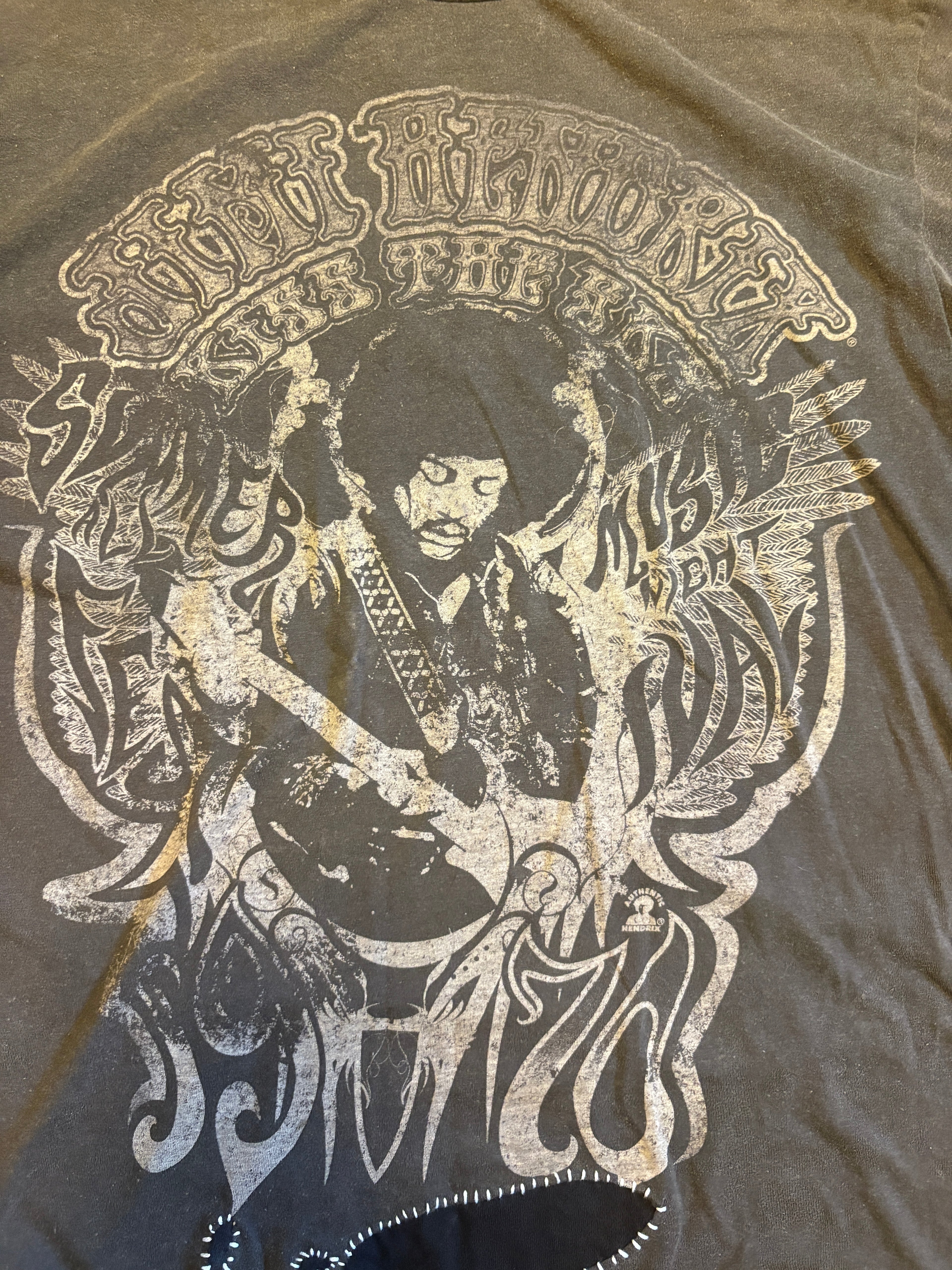 Jimi Hendrix Sashiko Repair Tee- L