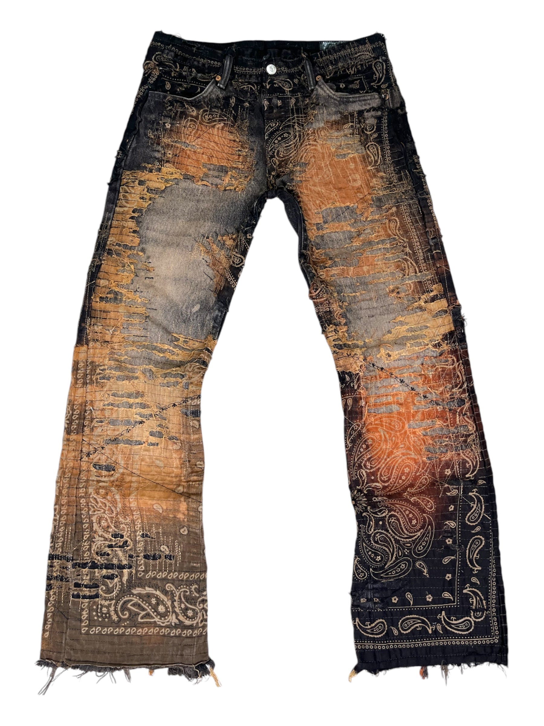 Paisley Rust Faded Flares- 30