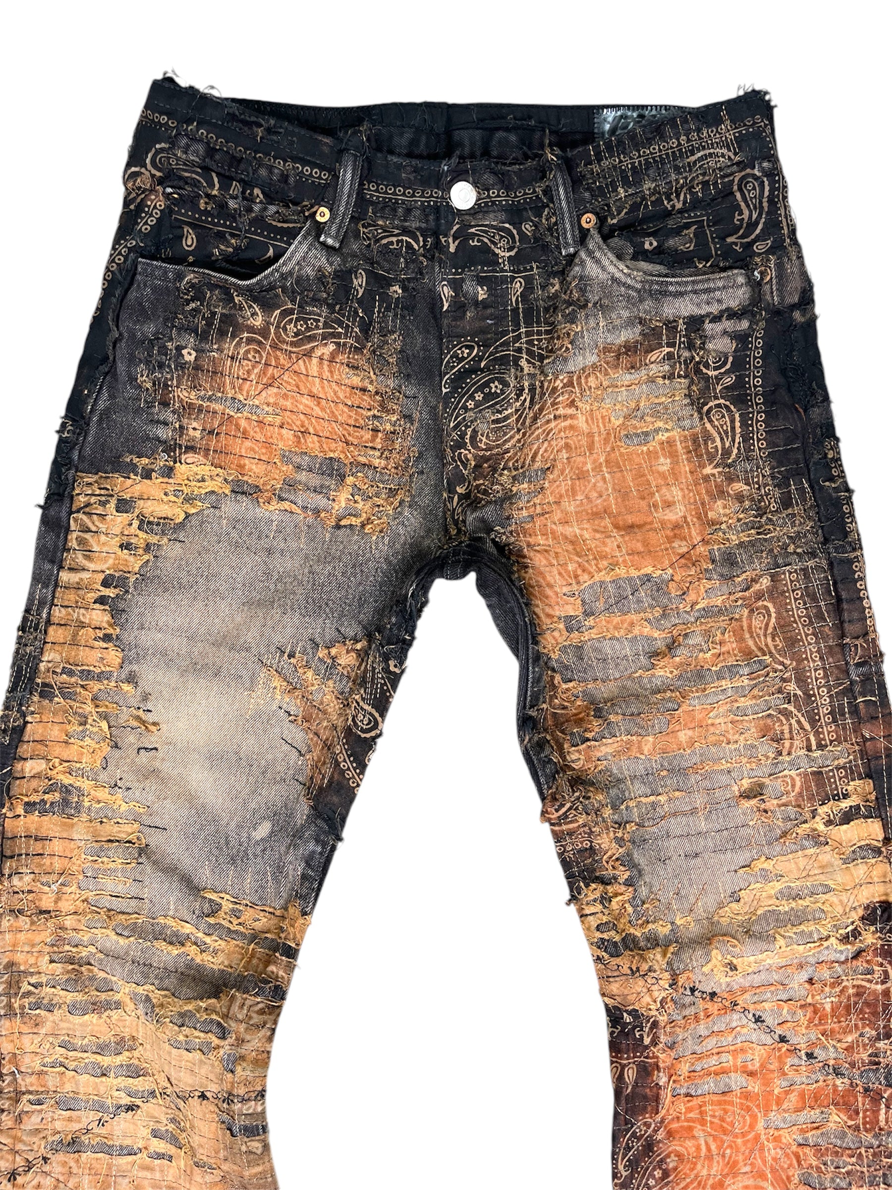 Paisley Rust Faded Flares- 30