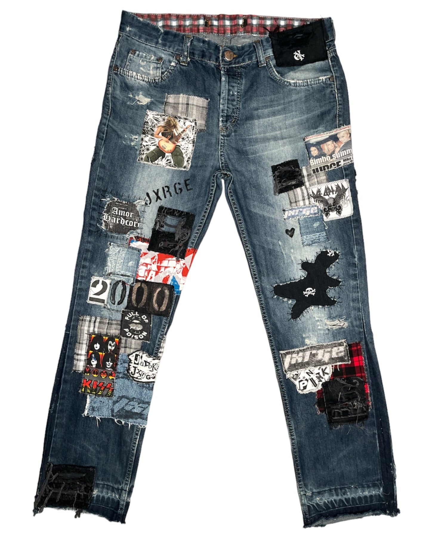 Patchwork Jeans- 34