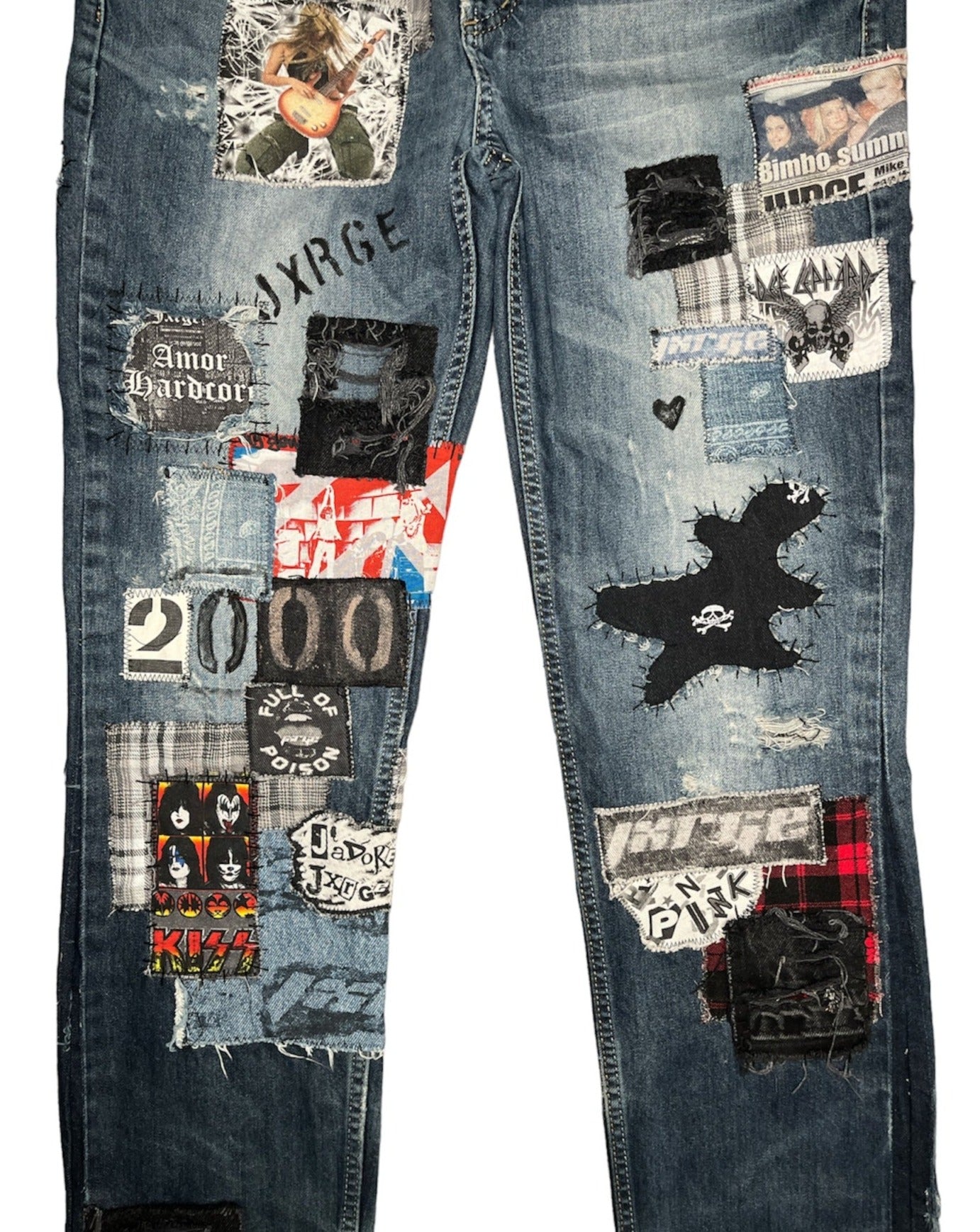 Patchwork Jeans- 34