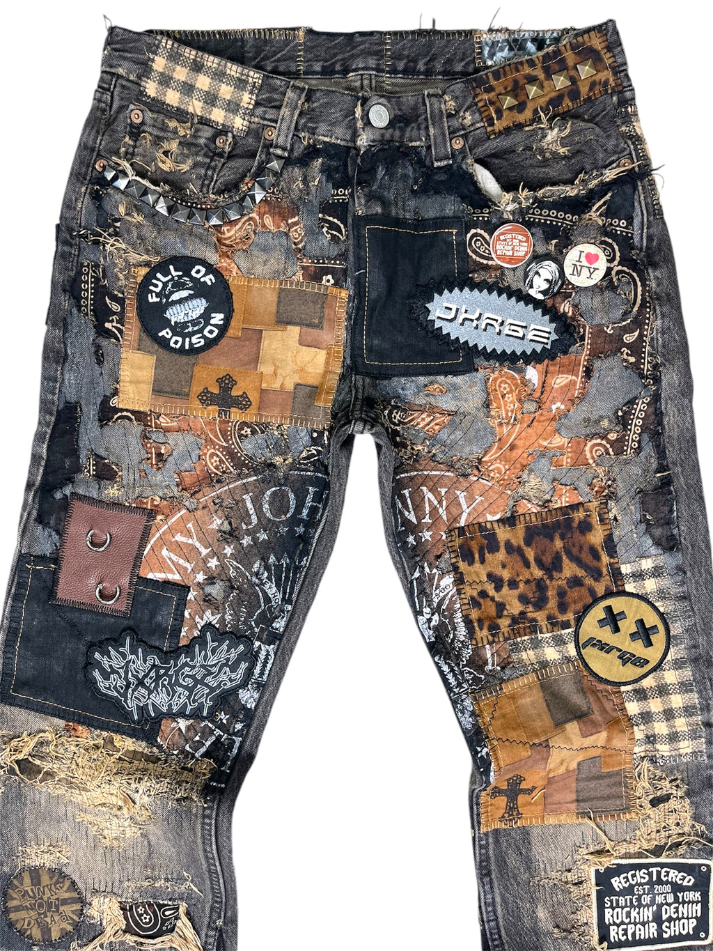 Rustic Patchwork Denim- 32