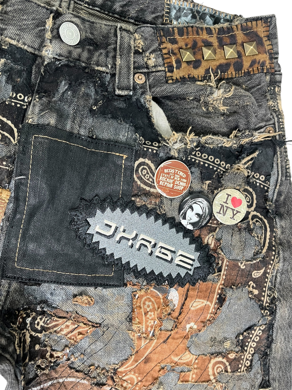 Rustic Patchwork Denim- 32