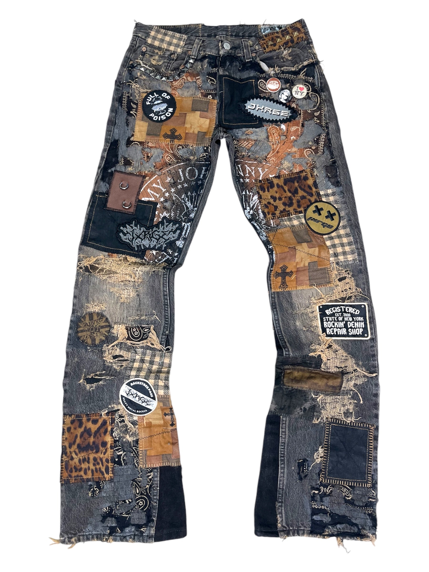 Rustic Patchwork Denim- 32