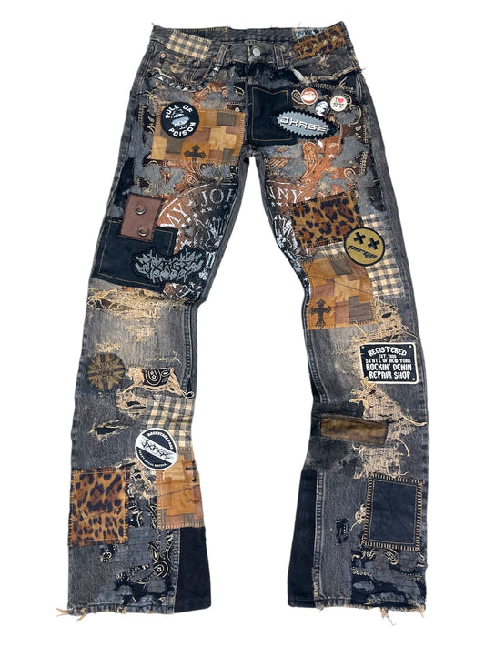 Rustic Patchwork Denim- 32