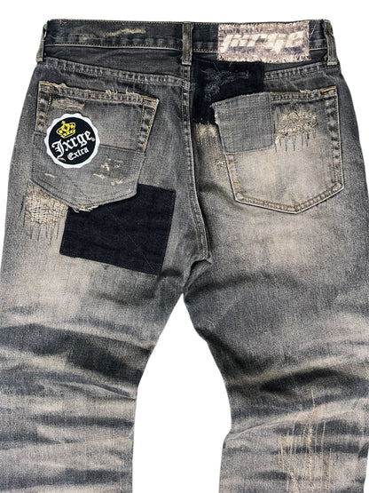 Graphic Patchwork Denim- 31