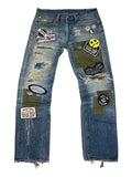 Graphic Patchwork Denim- 36