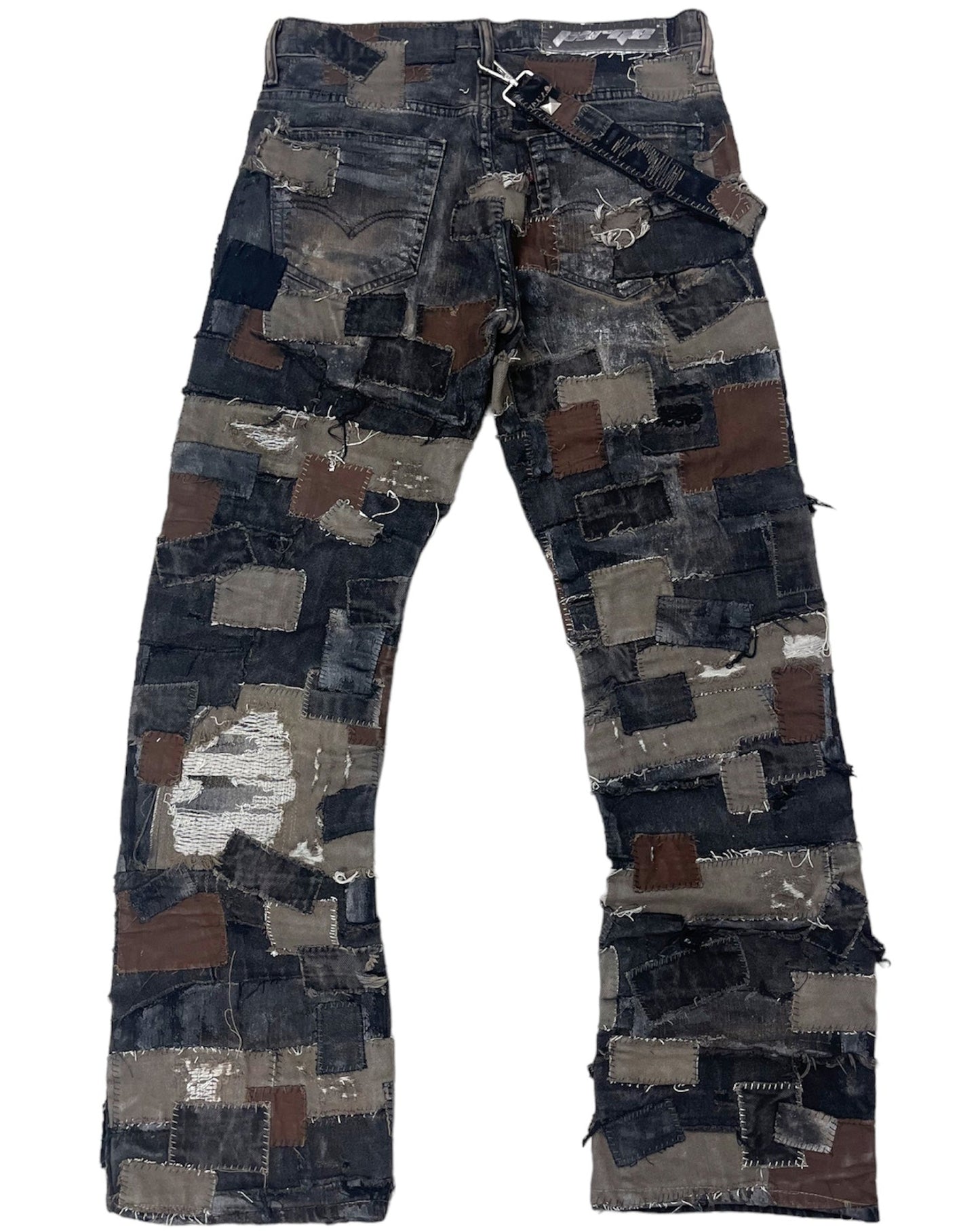 Patchwork Overload Baggy Jeans- 32